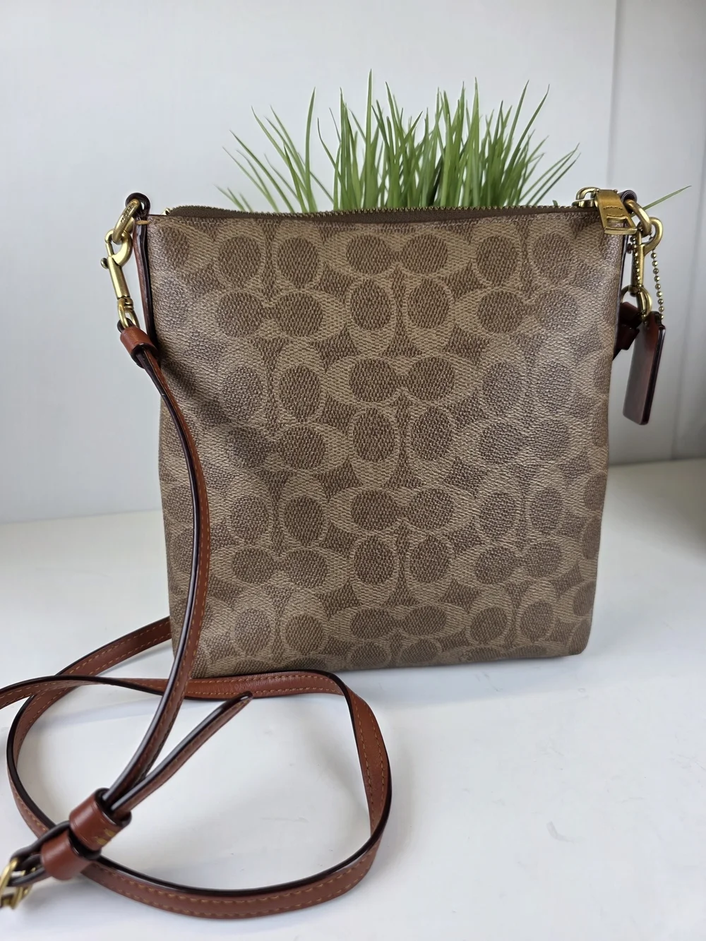 Coach Signature Kitt Messenger Crossbody Colorblock Bag